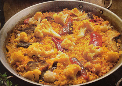 Riso al forno con baccalà e cavolfiore