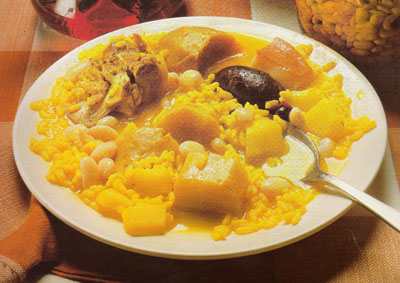 Riso con fagioli e rape